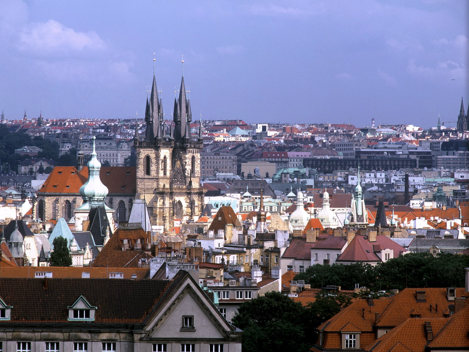 Panorama of the Church of Our Lady before Tyn Prague
