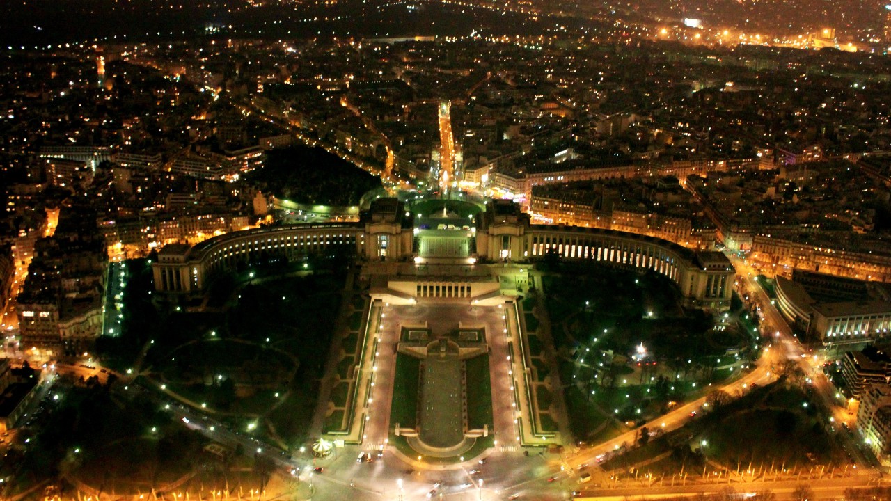 Paris night view 1280x720