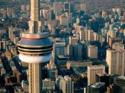 Aerial View of the CN Tower Toronto