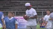 demarco murray holds football camp at fort sam houston